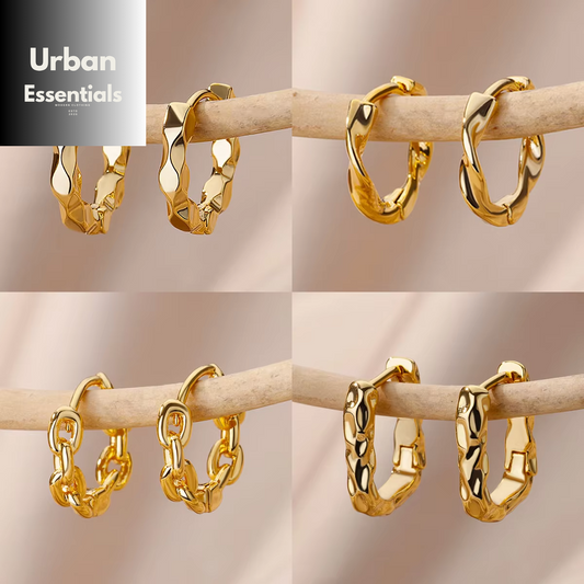 Elegant round Earrings for Women Girls Luxury Stainless Steel Hoop Earrings Vintage Wedding Engagement Aesthetic Jewerly Aretes