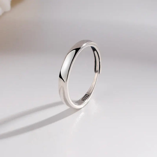 Adjustable Love Oath Couple Ring with Simple Design