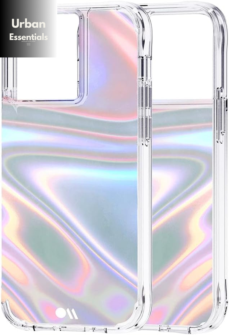 Case-Mate Soap Bubble Iphone 13 Pro Case [10Ft Drop Protection] [Wireless Charging Compatible] Luxury Cover for Iphone 13 Pro 6.1" - Iridescent Swirl Effect. Anti-Scratch, Shock Absorbing - Iridescent