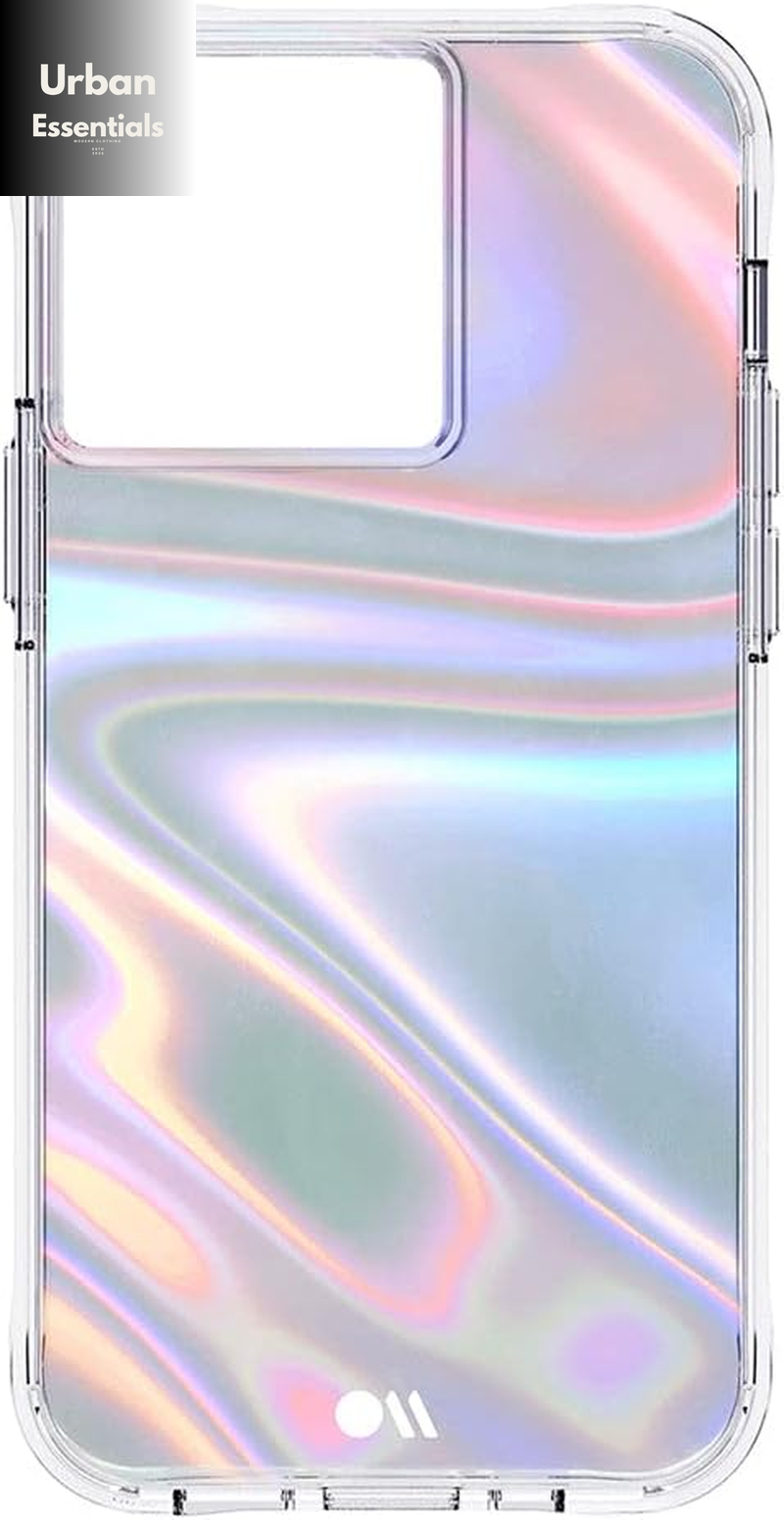 Case-Mate Soap Bubble Iphone 13 Pro Case [10Ft Drop Protection] [Wireless Charging Compatible] Luxury Cover for Iphone 13 Pro 6.1" - Iridescent Swirl Effect. Anti-Scratch, Shock Absorbing - Iridescent