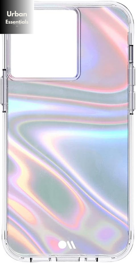 Case-Mate Soap Bubble Iphone 13 Pro Case [10Ft Drop Protection] [Wireless Charging Compatible] Luxury Cover for Iphone 13 Pro 6.1" - Iridescent Swirl Effect. Anti-Scratch, Shock Absorbing - Iridescent